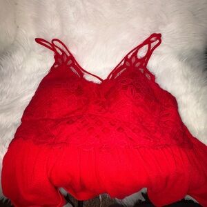 Red Lace Bralette top